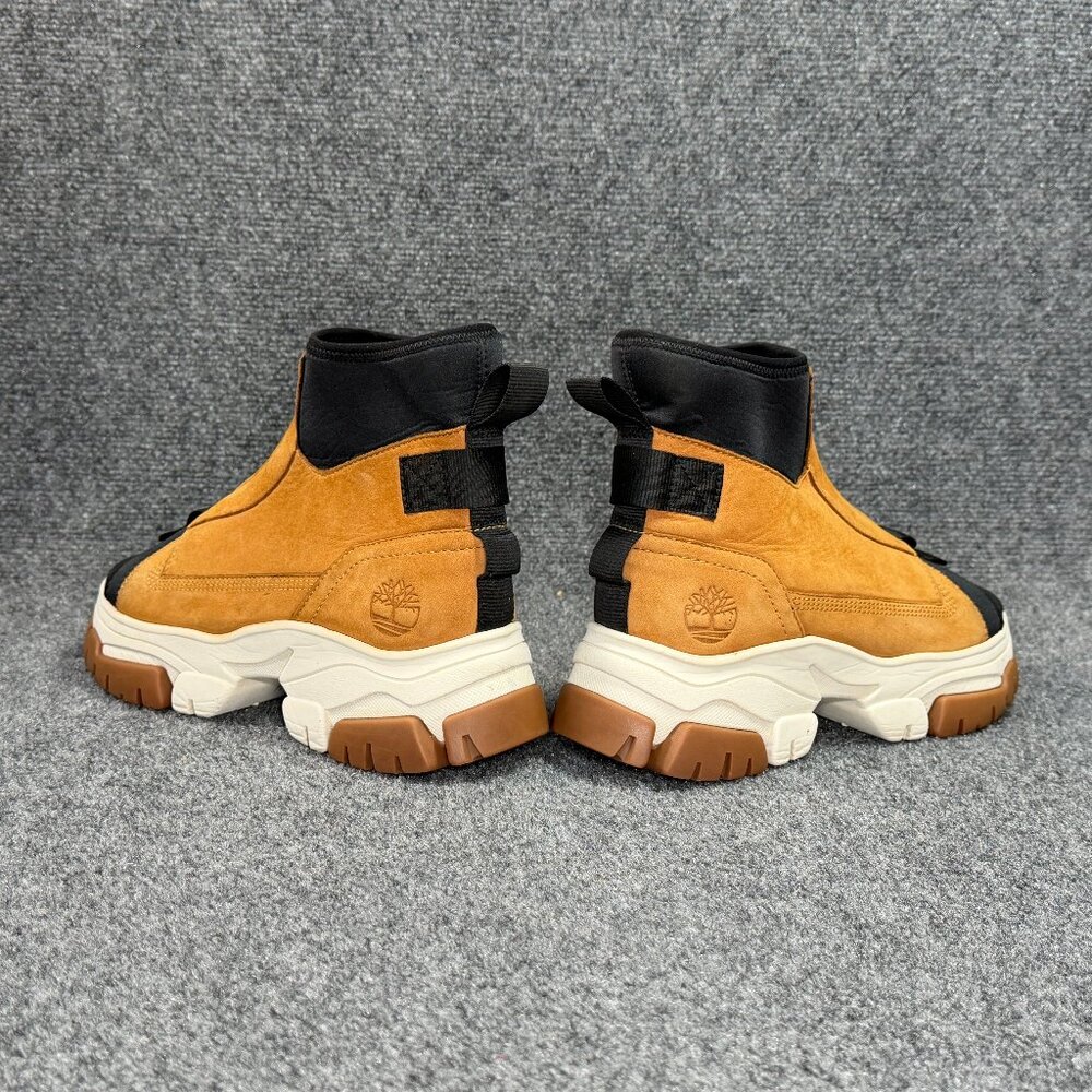 Timberland Adley Way Peep Tow Sneaker Women's 8.5 Wheat Leather Front Zip Sandal - Picture 6 of 11